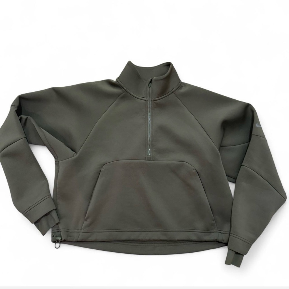 Nike women’s Dark Green Zip-Up Sweater size small